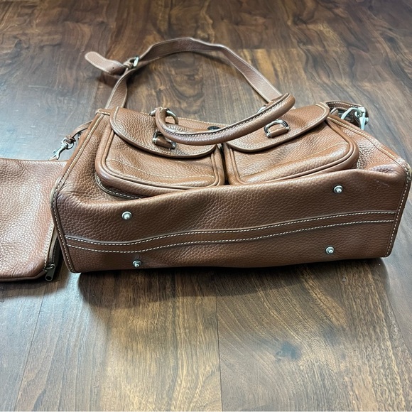 Dooney and Bourke Medium Brown Two Pocket Satchel - Picture 9 of 13